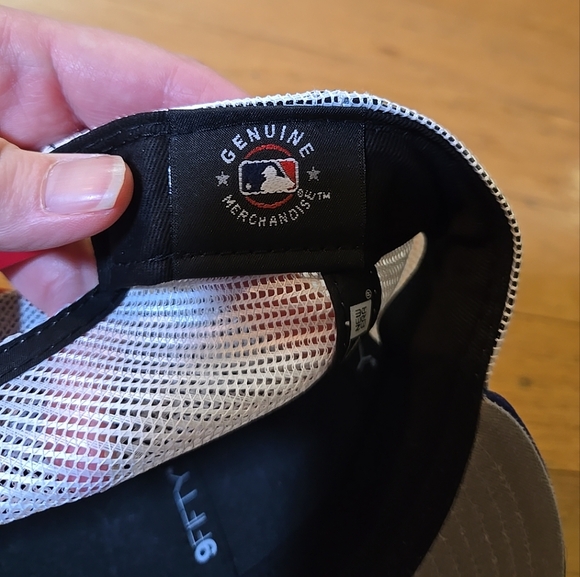 Philadelphia Phillies Hat New Era Red Square Patch Low Lid 9FIFTY Snapback Mesh - Picture 7 of 9